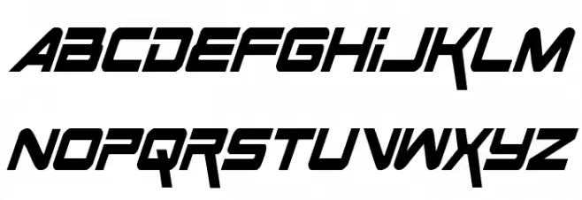 Space Ranger Condensed Italic خط أحرف كبيرة