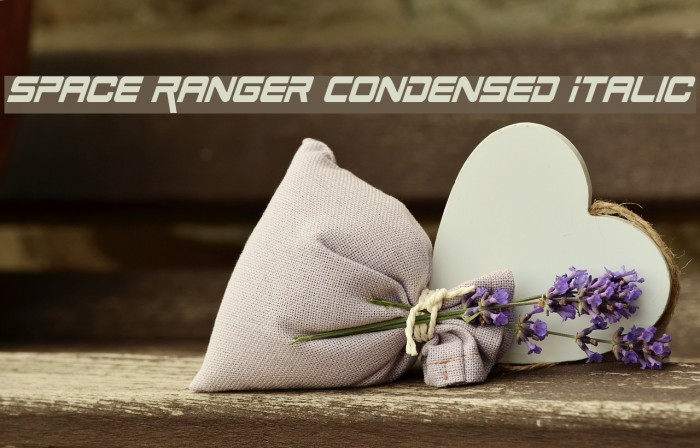 Space Ranger Condensed Italic Font examples
