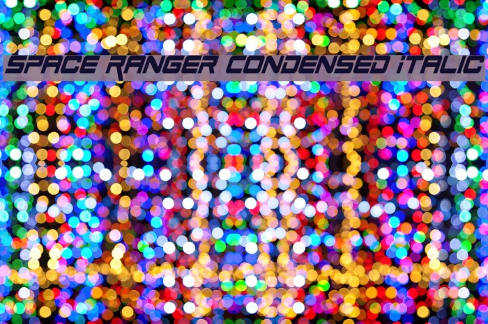 Space Ranger Condensed Italic Font examples