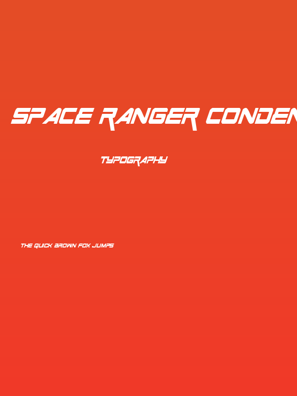 Space Ranger Condensed Italic Poster