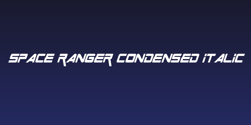 Space Ranger Condensed Italic Social Header