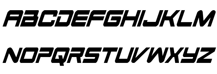 Space Ranger Condensed Italic Font LOWERCASE