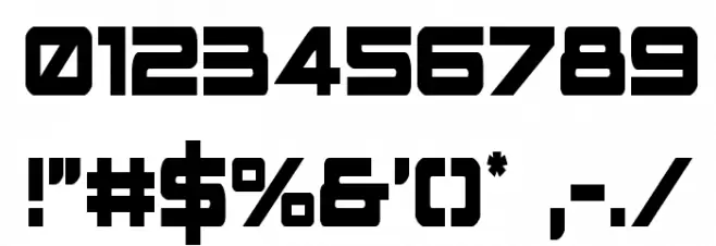 Space Ranger Condensed Font OTHER CHARS
