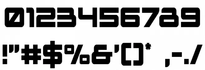 Space Ranger Condensed Font OTHER CHARS