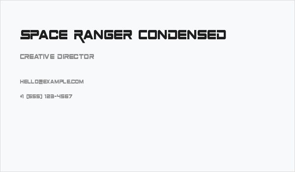 Space Ranger Condensed Business Card