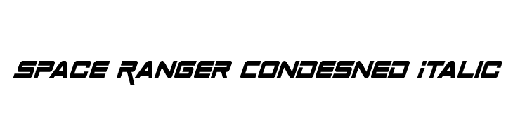 Space Ranger Condesned Italic  フリーフォントのダウンロード