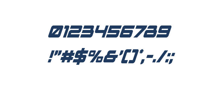 Space Ranger Condesned Italic Other Characters