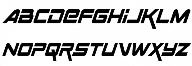 Space Ranger Condesned Italic Шрифта ВЕРХНИЙ