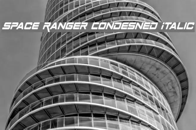 Space Ranger Condesned Italic Font examples