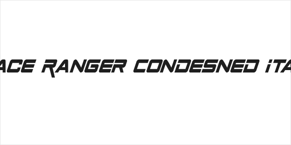 Space Ranger Condesned Italic Logo