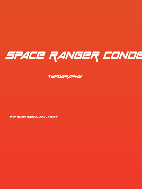 Space Ranger Condesned Italic Poster