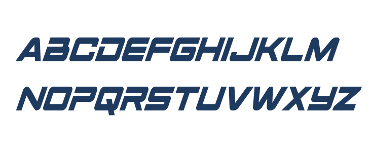 Space Ranger Condesned Italic Lowercase