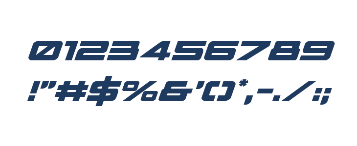 Space Ranger Expanded Italic Other Characters