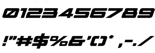 Space Ranger Expanded Italic Font OTHER CHARS