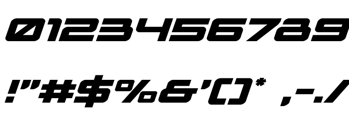 Space Ranger Expanded Italic Font OTHER CHARS