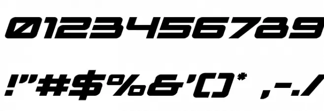 Space Ranger Expanded Italic Font OTHER CHARS