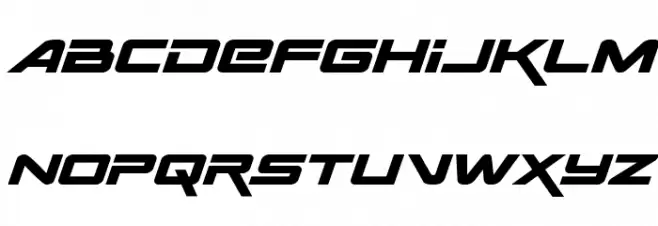 Space Ranger Expanded Italic フォント 大文字