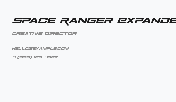 Space Ranger Expanded Italic Business Card