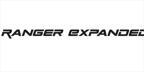 Space Ranger Expanded Italic Logo