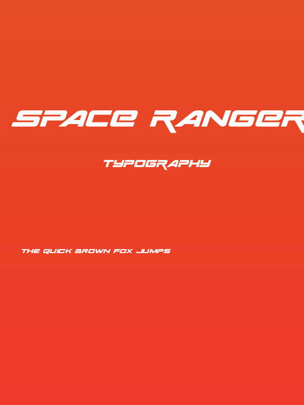Space Ranger Expanded Italic Poster