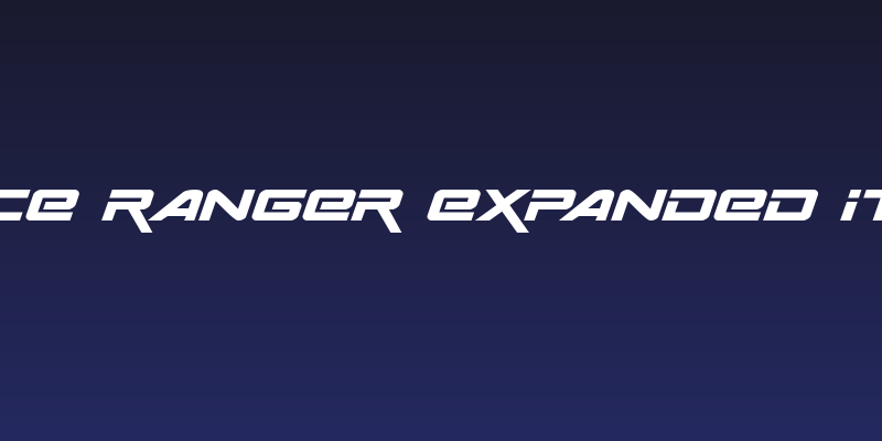 Space Ranger Expanded Italic Social Header