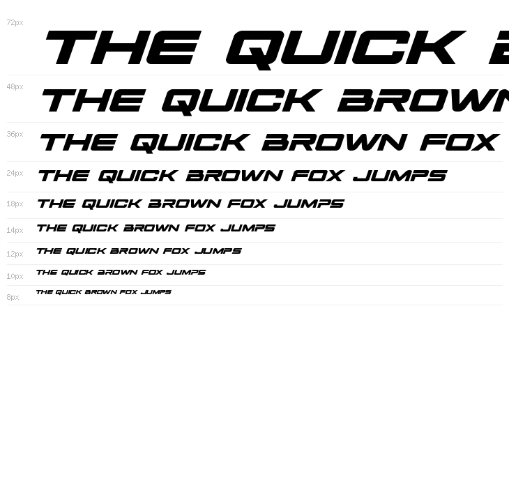 Space Ranger Expanded Italic Waterfall