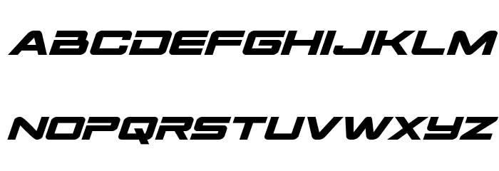 Space Ranger Expanded Italic Font LOWERCASE