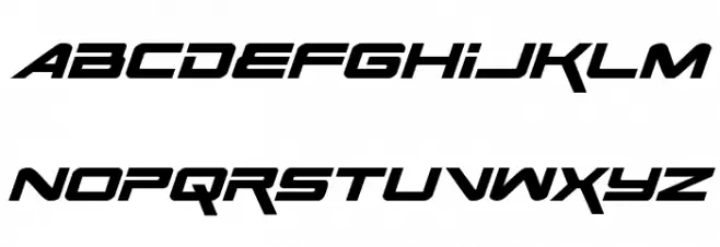 Space Ranger Expanded Italic Schriftart Groß
