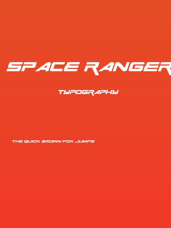 Space Ranger Expanded Italic Poster