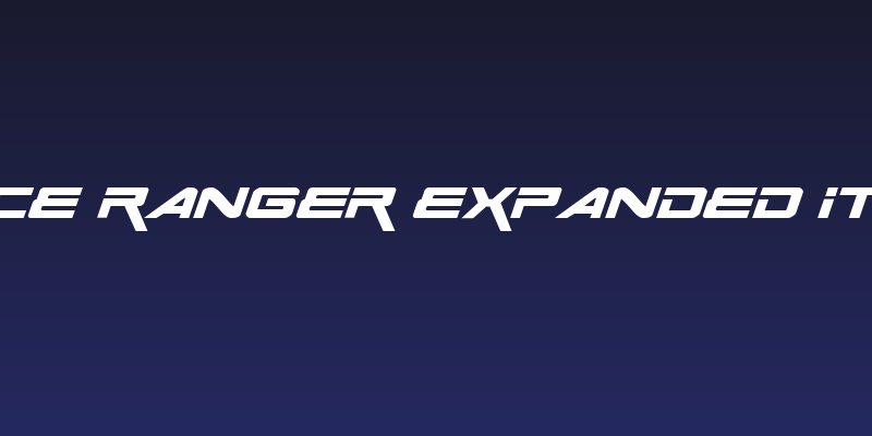 Space Ranger Expanded Italic Social Header