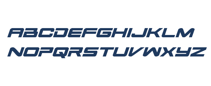 Space Ranger Expanded Italic Lowercase