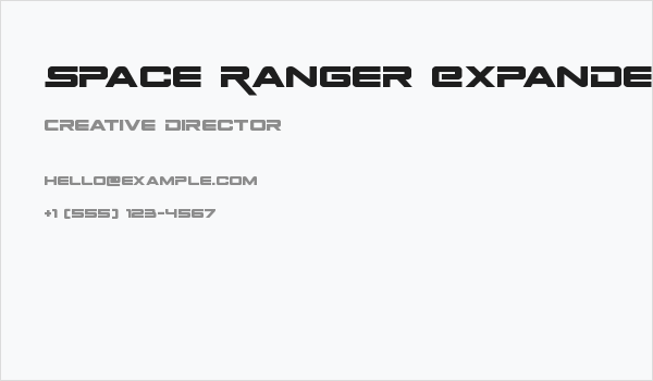 Space Ranger Expanded Business Card