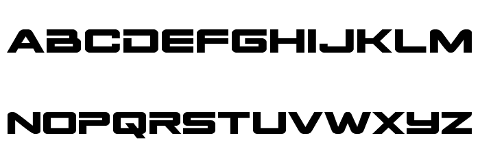 Space Ranger Expanded Font LOWERCASE