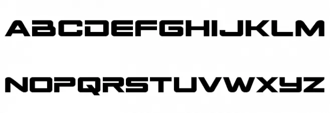 Space Ranger Expanded Schriftart Kleinbuchstaben