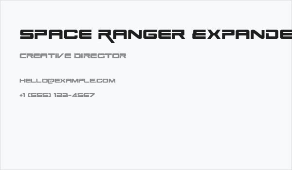 Space Ranger Expanded Business Card