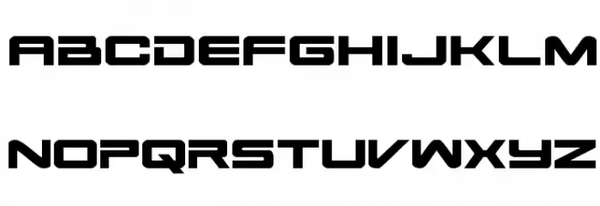 Space Ranger Expanded Font LOWERCASE