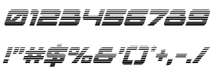 Space Ranger Gradient Italic Font OTHER CHARS