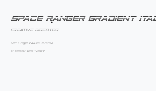 Space Ranger Gradient Italic Business Card