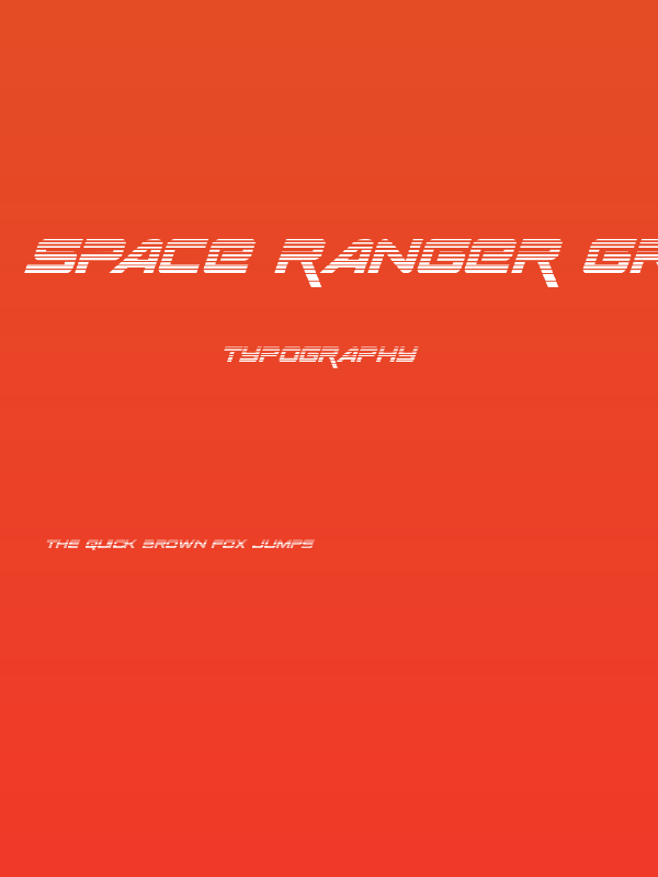 Space Ranger Gradient Italic Poster