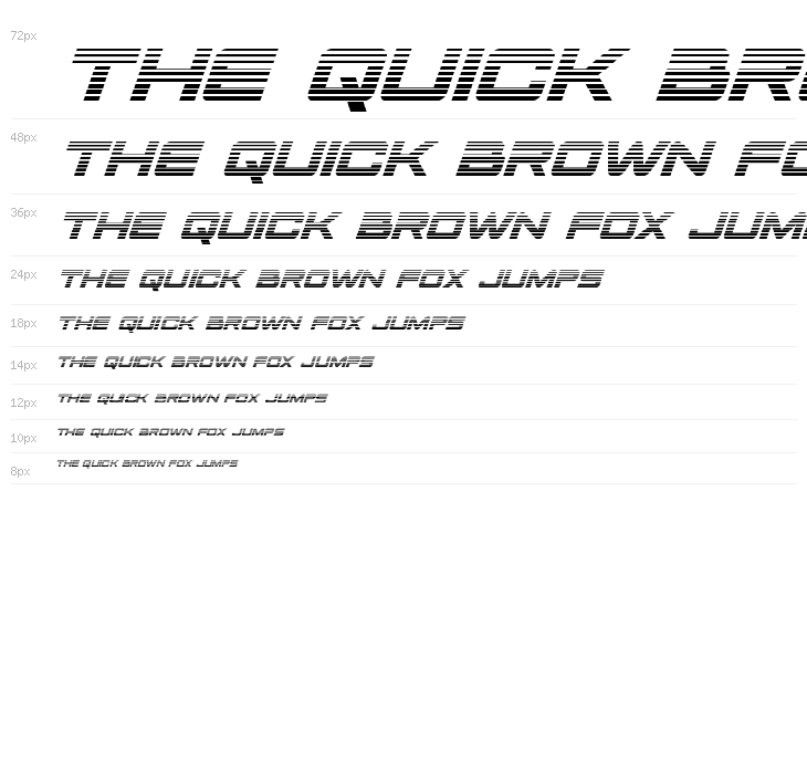 Space Ranger Gradient Italic Waterfall