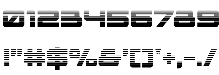 Space Ranger Gradient Font OTHER CHARS