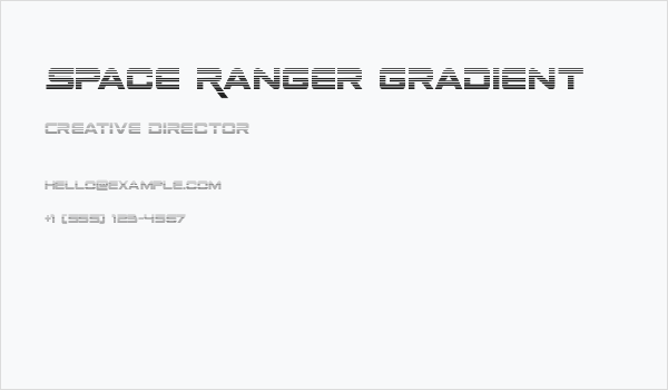 Space Ranger Gradient Business Card