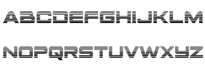 Space Ranger Gradient Font LOWERCASE