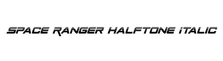 Space Ranger Halftone Italic  नि: शुल्क फ़ॉन्ट्स डाउनलोड
