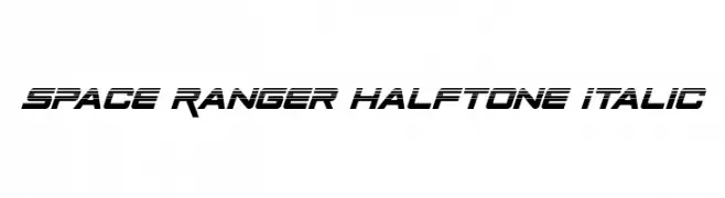 Space Ranger Halftone Italic  नि: शुल्क फ़ॉन्ट्स डाउनलोड