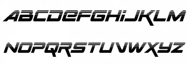 Space Ranger Halftone Italic Polices MAJUSCULES