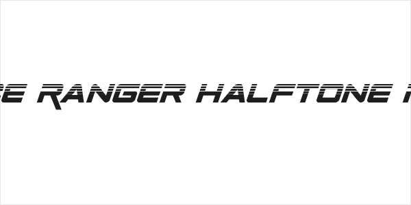 Space Ranger Halftone Italic Logo
