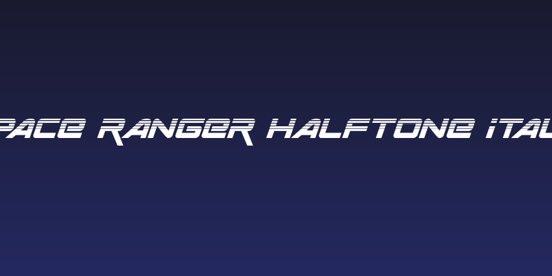Space Ranger Halftone Italic Social Header