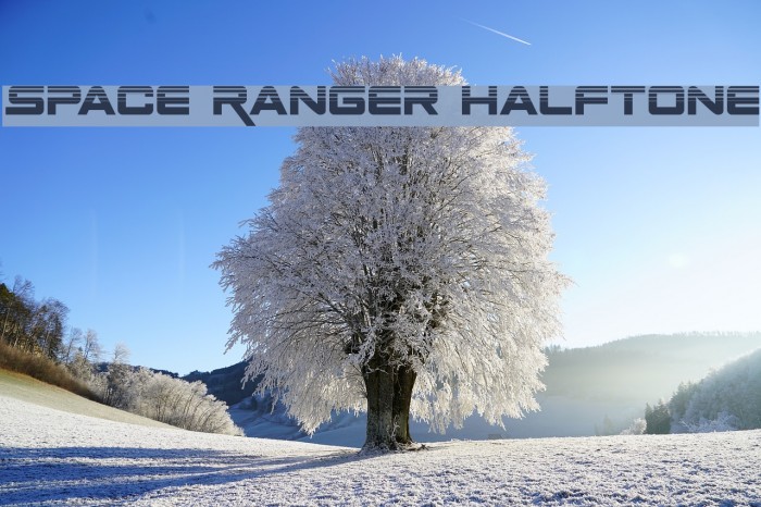 Space Ranger Halftone Font examples