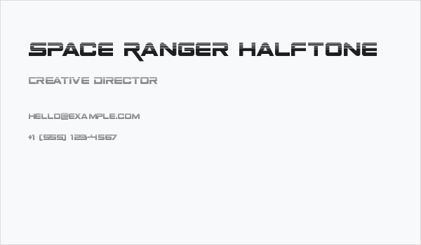 Space Ranger Halftone Business Card